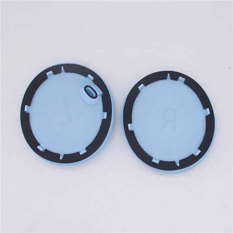 JZF-428 For Anker Soundcore Space One 1 Pair Headphone Earpads Protein Leather+Sponge Soft Earmuffs - Lake Blue
