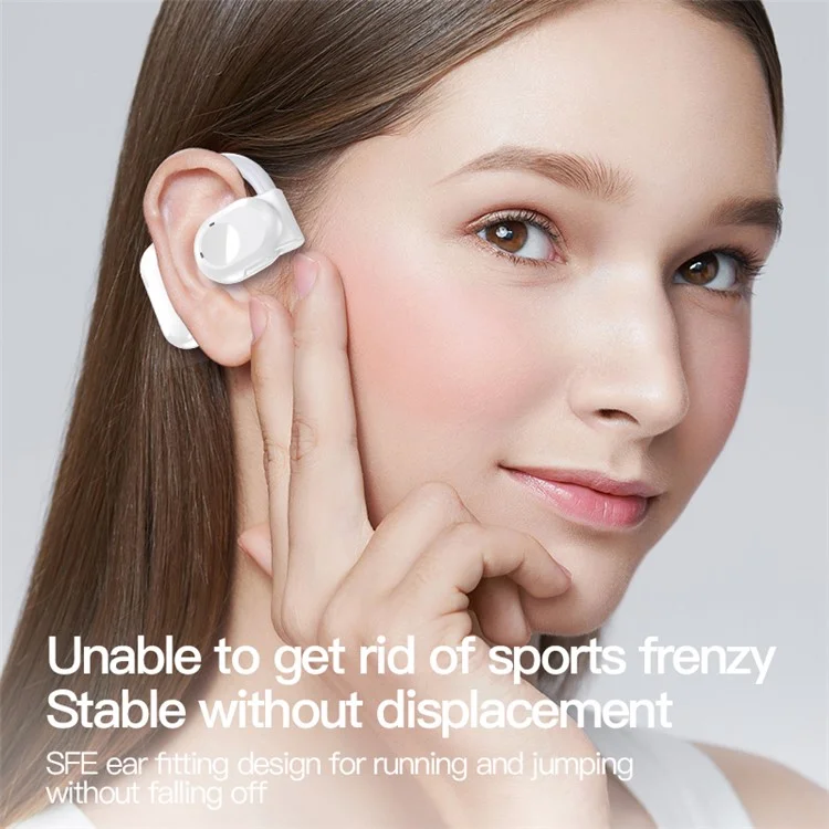 BY99 Single Ear Bluetooth 5.3 Earhook Headset Air Conduction Earphone - Black